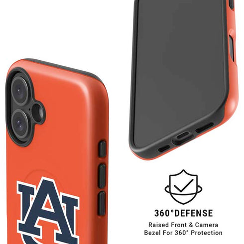 Auburn University Logo Orange iPhone 16 Plus Magsafe Impact Case
