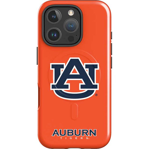 Auburn University Logo Orange iPhone 16 Pro Max Magsafe Impact Case
