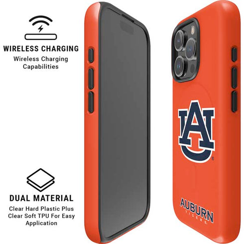 Auburn University Logo Orange iPhone 16 Pro Max Magsafe Impact Case