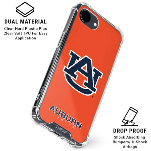 Auburn University Logo Orange iPhone 16e Clear Case