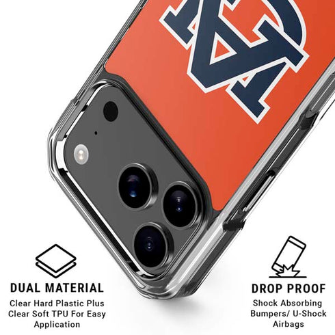 Auburn University Logo Orange iPhone 17 Pro Clear Case