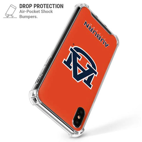 Auburn University Logo Orange iPhone X/XS Clear Case