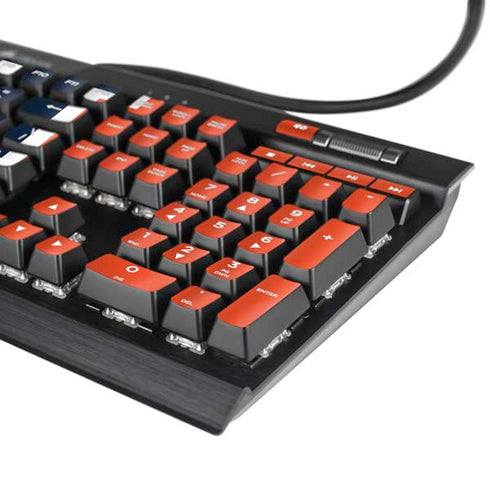 Auburn University Logo Orange K95 RGB PLATINUM Mechanical Gaming Keyboard Skin