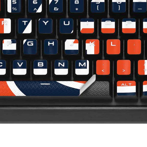 Auburn University Logo Orange K95 RGB PLATINUM Mechanical Gaming Keyboard Skin