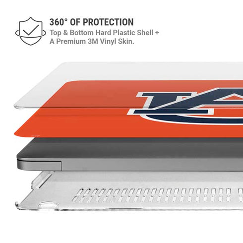 Auburn University Logo Orange MacBook Pro 14in (2021-24) Case plus Skin