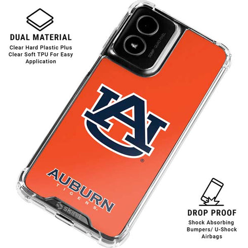 Auburn University Logo Orange Moto G Power 5G (2024) Clear Case