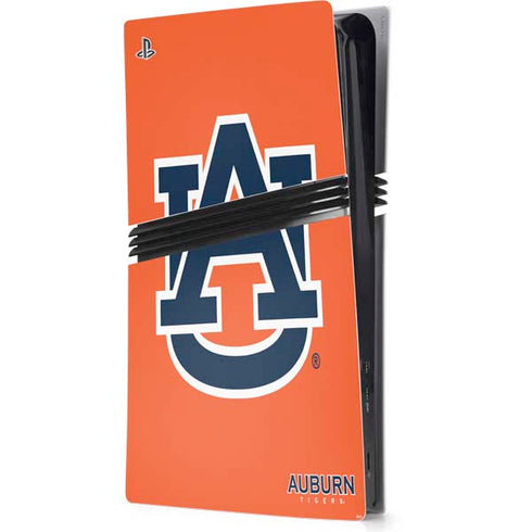 Auburn University Logo Orange PS5 Pro Console Skin