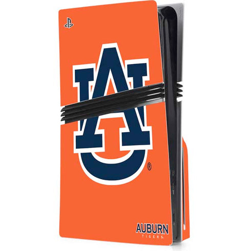 Auburn University Logo Orange PS5 Pro Disk Console Skin