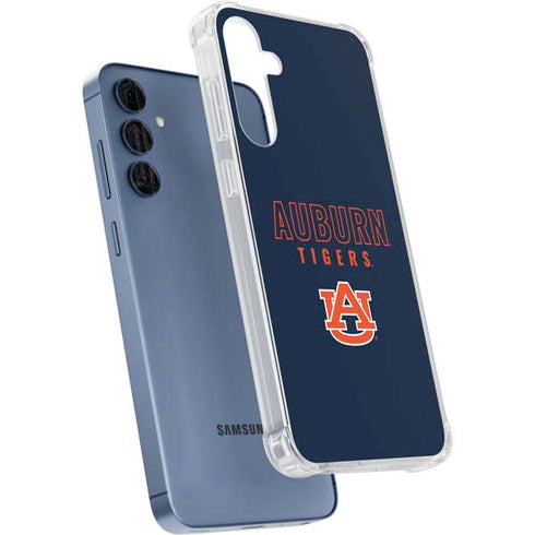 Auburn University Tigers Outline Galaxy A55 5G Clear Case