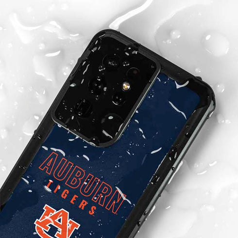 Auburn University Tigers Outline Galaxy S24 Ultra Waterproof Case