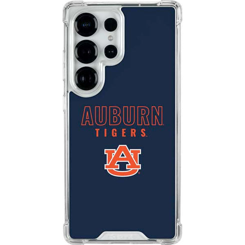 Auburn University Tigers Outline Galaxy S25 Ultra Clear Case