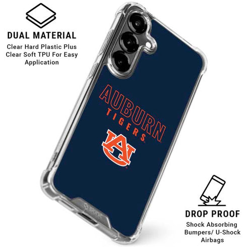 Auburn University Tigers Outline Galaxy S26 Plus Clear Case