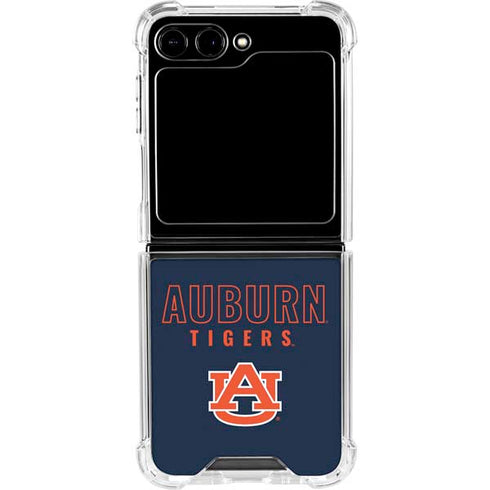 Auburn University Tigers Outline Galaxy Z Flip6 Clear Case