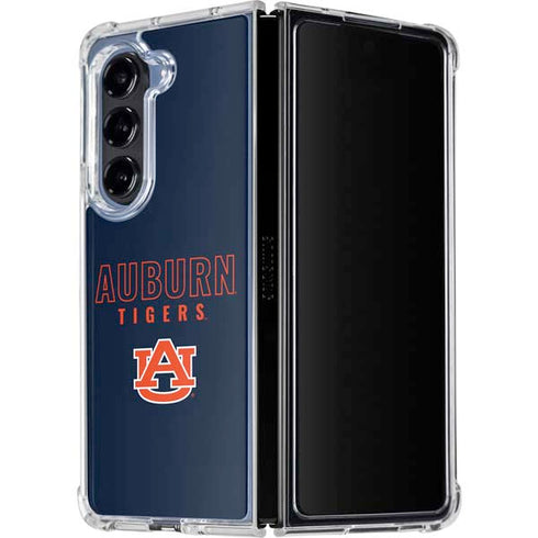 Auburn University Tigers Outline Galaxy Z Fold5 5G Clear Case