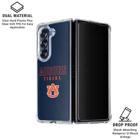 Auburn University Tigers Outline Galaxy Z Fold6 Clear Case