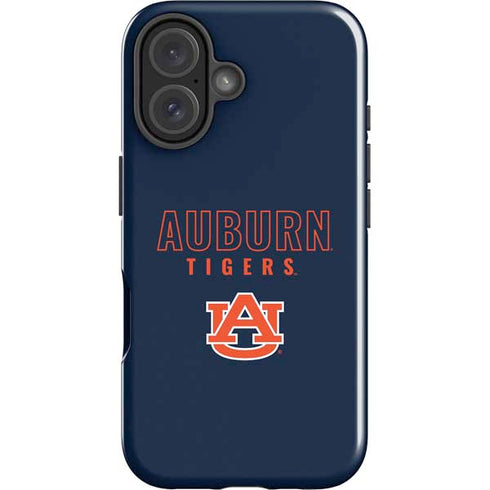 Auburn University Tigers Outline iPhone 16 Plus Impact Case