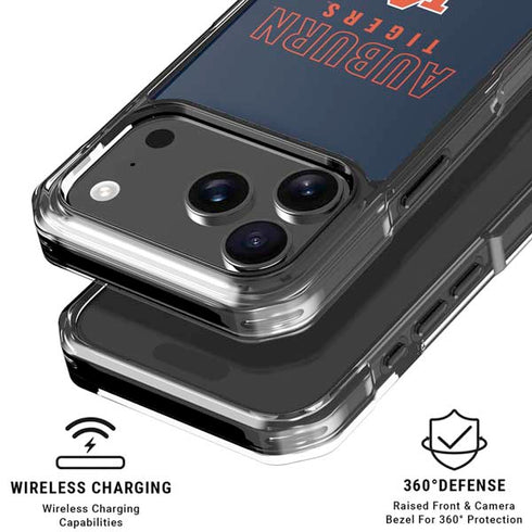 Auburn University Tigers Outline iPhone 18 Pro Clear Case