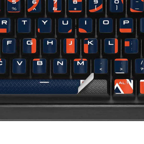 Auburn University Tigers Outline K95 RGB PLATINUM Mechanical Gaming Keyboard Skin