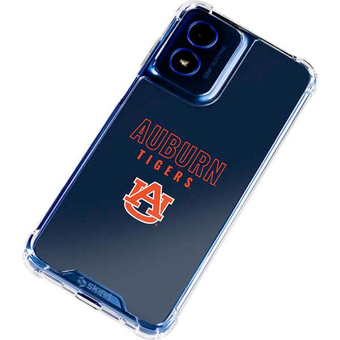 Auburn University Tigers Outline Moto G Play 4G (2024) Clear Case