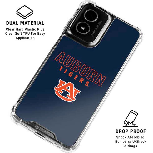 Auburn University Tigers Outline Moto G Power 5G (2024) Clear Case