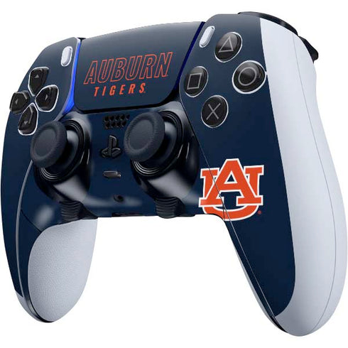 Auburn University Tigers Outline PS5 DualSense Edge Pro Controller Skin
