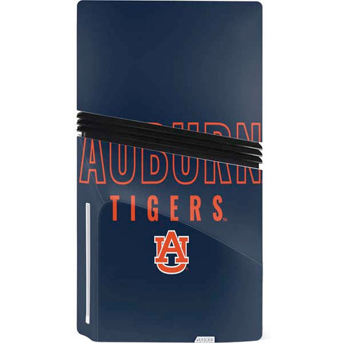 Auburn University Tigers Outline PS5 Pro Disk Console Skin