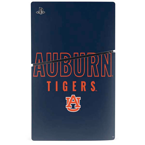 Auburn University Tigers Outline PS5 Slim Digital Edition Console Skin