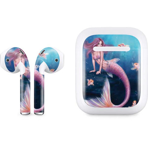 Aurelia Mermaid with Fish by Rachel Anderson Apple AirPods Skin