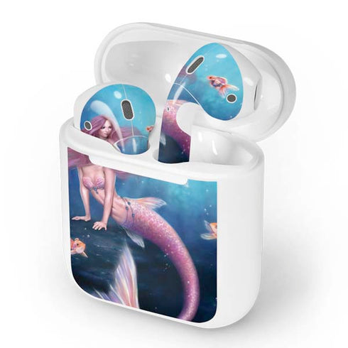 Aurelia Mermaid with Fish by Rachel Anderson Apple AirPods Skin