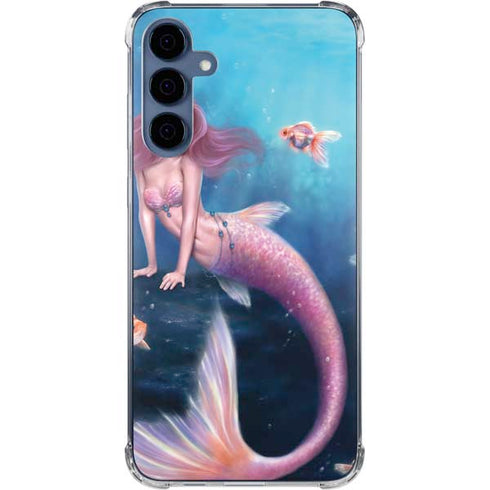 Aurelia Mermaid with Fish by Rachel Anderson Galaxy A55 5G Clear Case