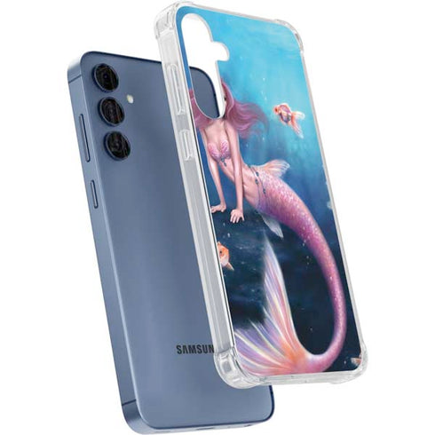 Aurelia Mermaid with Fish by Rachel Anderson Galaxy A55 5G Clear Case