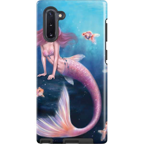 Aurelia Mermaid with Fish by Rachel Anderson Galaxy Cases