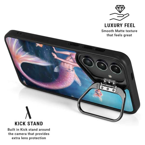 Aurelia Mermaid with Fish by Rachel Anderson Galaxy S25 Kickstand Case