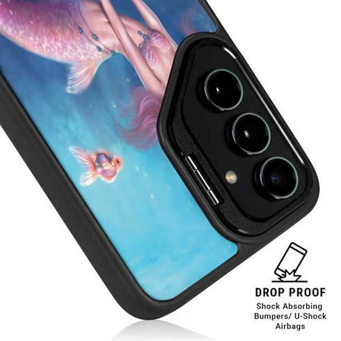 Aurelia Mermaid with Fish by Rachel Anderson Galaxy S25 Kickstand Case
