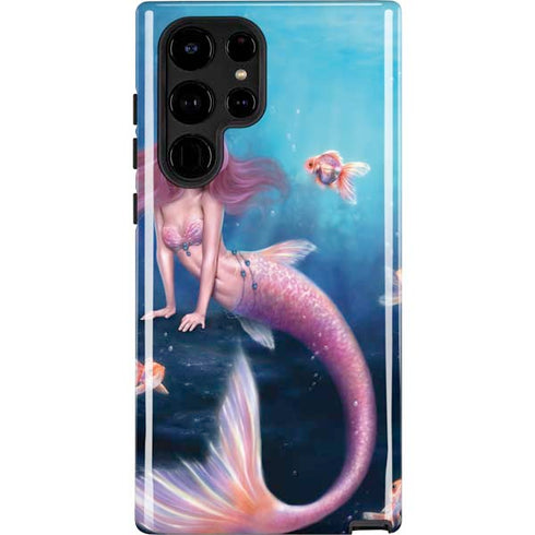 Aurelia Mermaid with Fish by Rachel Anderson Galaxy Cases