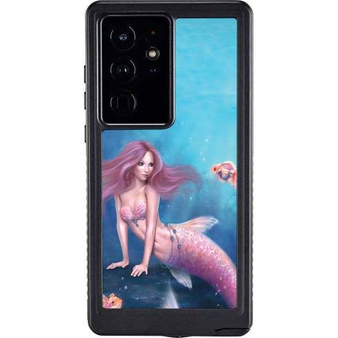 Aurelia Mermaid with Fish by Rachel Anderson Galaxy S24 Ultra Waterproof Case