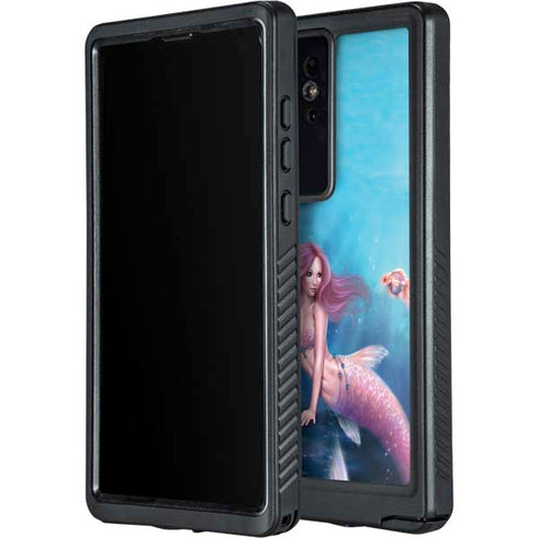 Aurelia Mermaid with Fish by Rachel Anderson Galaxy S24 Ultra Waterproof Case