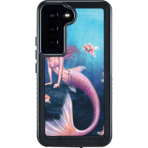 Aurelia Mermaid with Fish by Rachel Anderson Galaxy S24 Waterproof Case