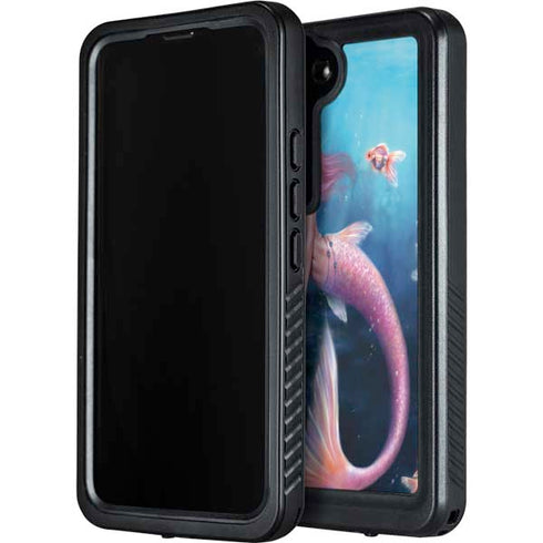 Aurelia Mermaid with Fish by Rachel Anderson Galaxy S24 Waterproof Case