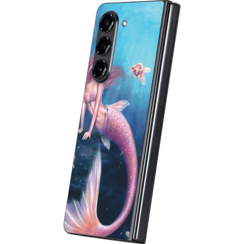 Aurelia Mermaid with Fish by Rachel Anderson Galaxy Z Fold5 5G Skin