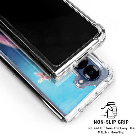 Aurelia Mermaid with Fish by Rachel Anderson Galaxy Z Fold6 Clear Case