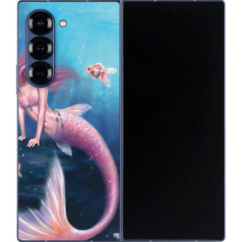 Aurelia Mermaid with Fish by Rachel Anderson Galaxy Z Fold6 Skin
