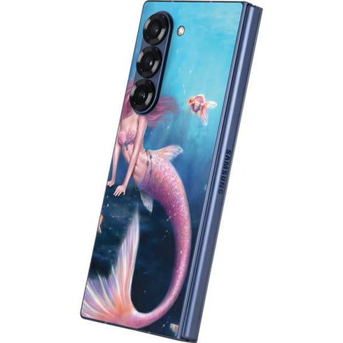 Aurelia Mermaid with Fish by Rachel Anderson Galaxy Z Fold6 Skin