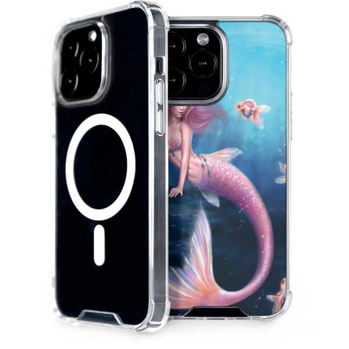 Aurelia Mermaid with Fish by Rachel Anderson iPhone Cases