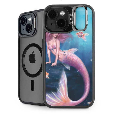 Aurelia Mermaid with Fish by Rachel Anderson iPhone 14 Kickstand Case