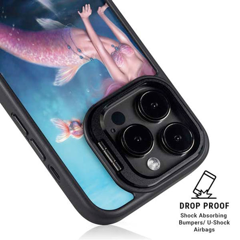 Aurelia Mermaid with Fish by Rachel Anderson iPhone 14 Pro Max Kickstand Case
