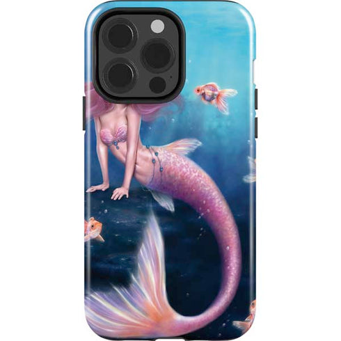 Aurelia Mermaid with Fish by Rachel Anderson iPhone 15 Pro Impact Case