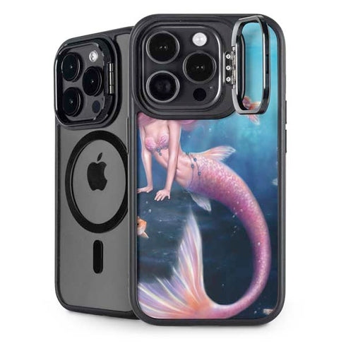 Aurelia Mermaid with Fish by Rachel Anderson iPhone 15 Pro Kickstand Case