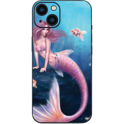 Aurelia Mermaid with Fish by Rachel Anderson iPhone 15 Skin