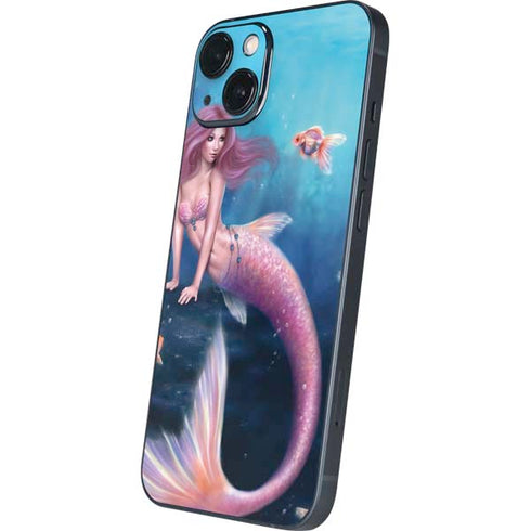 Aurelia Mermaid with Fish by Rachel Anderson iPhone 15 Skin